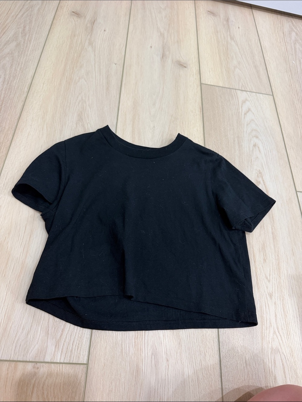 Black reformation cropped tshirt
